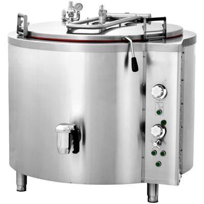 GGM Gastro Elektro Kochkessel - 400 Liter - 36 kW - Indirekte Beheizung - mit Wasserzulauf & Ablasshahn Zilver GGM Gastro Elektro Kochkessel - 400 Liter - 36 kW - Indirekte Beheizung - mit Wasserzulauf & Ablasshahn Zilver