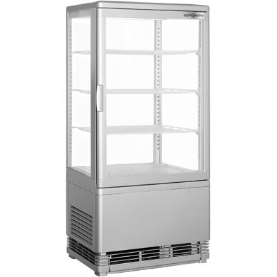 GGM Gastro Tisch-Panoramavitrine - 68 Liter - 420mm - 3 Ablagen - Silber Zilver GGM Gastro Tisch-Panoramavitrine - 68 Liter - 420mm - 3 Ablagen - Silber Zilver