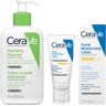 CeraVe Morning Face Routine for Dry Skin, Hydrating Cleanser and Moisturiser with SPF 50