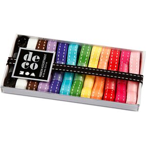 CC Hobby Decoratieve Lint - 10 mm Assorted Kleuren - 12x1m CC Hobby Decoratieve Lint - 10 mm Assorted Kleuren - 12x1m