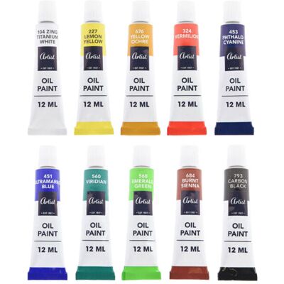 Olieverf, 10x12ml Multi kleuren Olieverf, 10x12ml Multi kleuren