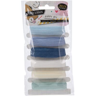 Papieren Lint Kleur, 6x5mtr. Multi kleuren Papieren Lint Kleur, 6x5mtr. Multi kleuren
