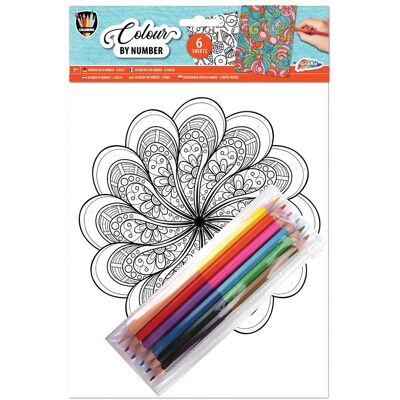 Grafix Kleuren op nummer a4 - mandala Grafix Kleuren op nummer a4 - mandala