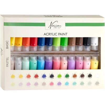 Nassau Kunstschilders Acrylverf - 24 Kleuren, 22ml, Zwart Nassau Kunstschilders Acrylverf - 24 Kleuren, 22ml, Zwart