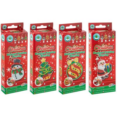 Grafix Maak je eigen diamond painting sleutelhanger kerst Grafix Maak je eigen diamond painting sleutelhanger kerst