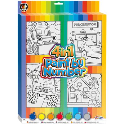 Creative Craft Group Verf op Nummer Set - Voertuigen Multicolor Creative Craft Group Verf op Nummer Set - Voertuigen Multicolor