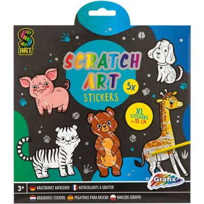 Creative Craft Group Kraskunst stickers - dieren, 6dlg. Multi kleuren Creative Craft Group Kraskunst stickers - dieren, 6dlg. Multi kleuren