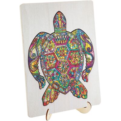 Houten schildpad puzzel - Creative Craft Group - 130 stuks Houten schildpad puzzel - Creative Craft Group - 130 stuks