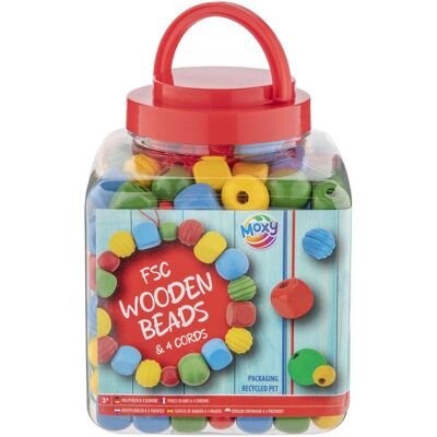 Creative Craft Group Houten kralen rood. 375gram Multi kleuren Creative Craft Group Houten kralen rood. 375gram Multi kleuren