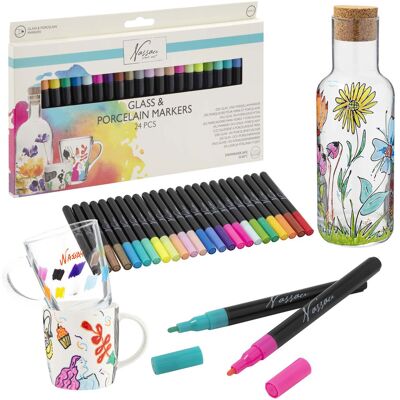 Creative Craft Group Glas- en Porseleinmarkers - 24 st. Creative Craft Group Glas- en Porseleinmarkers - 24 st.