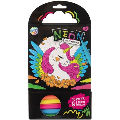 Creative Craft Group Kleurboek eenhoorn met 5 neon stiften, 40 vellen Multi kleuren Creative Craft Group Kleurboek eenhoorn met 5 neon stiften, 40 vellen Multi kleuren