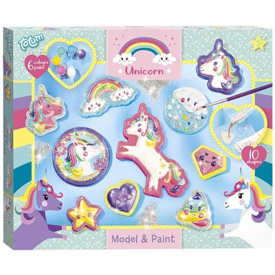 Totum Eenhoorn Gips Gieten & Schilderen Set - Kinder Knutselset Totum Eenhoorn Gips Gieten & Schilderen Set - Kinder Knutselset