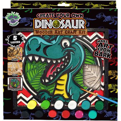 Splat Planet Wood Art Knutselset Dino Multi kleuren Splat Planet Wood Art Knutselset Dino Multi kleuren