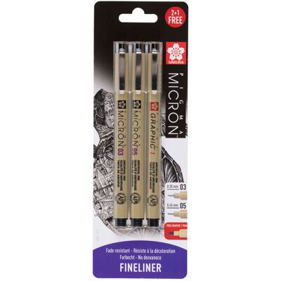 Sakura - Pigma Micron - Multicolor - 0.35/0.45 - Pennenset Sakura - Pigma Micron - Multicolor - 0.35/0.45 - Pennenset