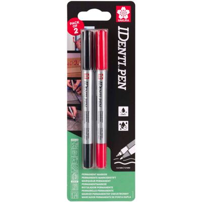 Sakura identi-pen set, zwart en rood Multi Kleuren Sakura identi-pen set, zwart en rood Multi Kleuren