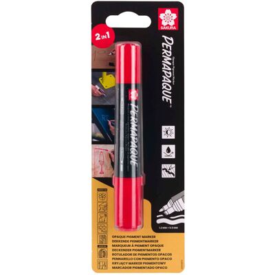 Sakura permapaque dubbele punt rood Rood Sakura permapaque dubbele punt rood Rood