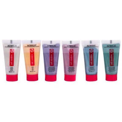 Talens art creation acrylverf set metallic, 6x12ml Multi Kleuren Talens art creation acrylverf set metallic, 6x12ml Multi Kleuren
