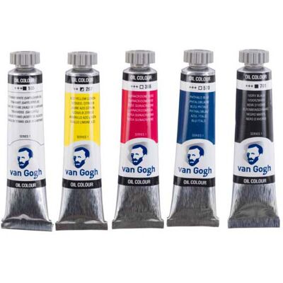 Bruynzeel Van gogh olieverf primaire mengset, 5x20ml Multi Kleuren Bruynzeel Van gogh olieverf primaire mengset, 5x20ml Multi Kleuren