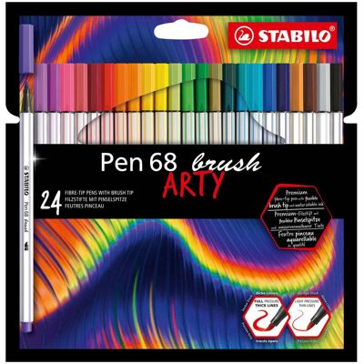STABILO Pen 68 brush ARTY viltstift Assortiment - Felt pen - Pen 68 - ARTY - 24 stuks STABILO Pen 68 brush ARTY viltstift Assortiment - Felt pen - Pen 68 - ARTY - 24 stuks
