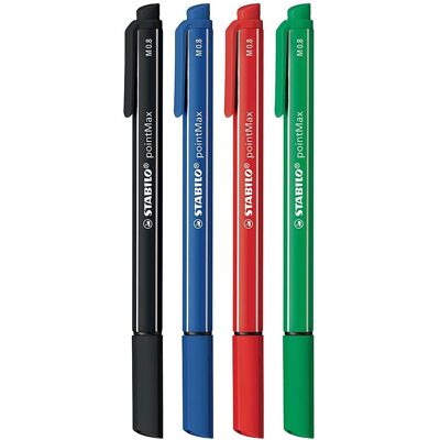 STABILO pointmax fineliners - 4dlg. Multi kleuren STABILO pointmax fineliners - 4dlg. Multi kleuren