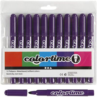 Creativ Company Markers - Paars Jumbo - 12 stuks Creativ Company Markers - Paars Jumbo - 12 stuks