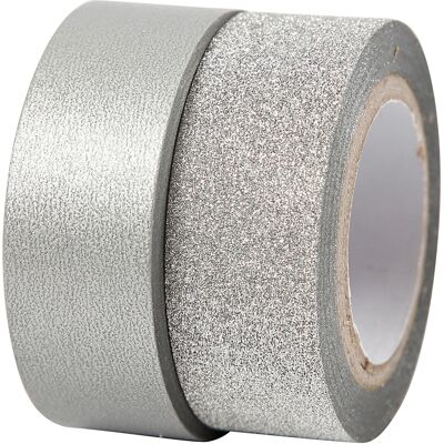 Creativ Company Masking tape zilver 2m, 2st. Zilver Creativ Company Masking tape zilver 2m, 2st. Zilver