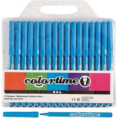 Creativ Company Blauwe Markers - 18 stuks - Creatieve Projecten Creativ Company Blauwe Markers - 18 stuks - Creatieve Projecten