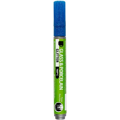 Creativ Company Glas- en porseleinstift glitter semi-dekkend - blauw Blauw Creativ Company Glas- en porseleinstift glitter semi-dekkend - blauw Blauw