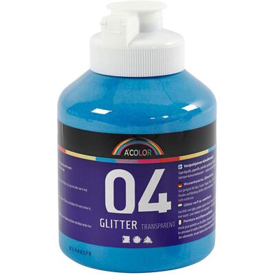 Creativ Company Acrylverf glitter voor kinderen - blauw, 500ml Blauw Creativ Company Acrylverf glitter voor kinderen - blauw, 500ml Blauw