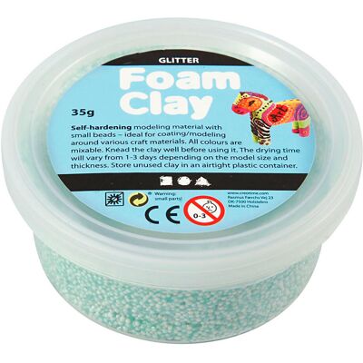 Creativ Company Foam clay glitter lichtgroen - 35gr. Groen Creativ Company Foam clay glitter lichtgroen - 35gr. Groen