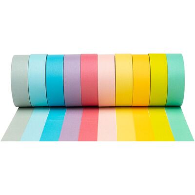 Colorations Washi Tape Pastel - Set van 10 voor knutselen Colorations Washi Tape Pastel - Set van 10 voor knutselen