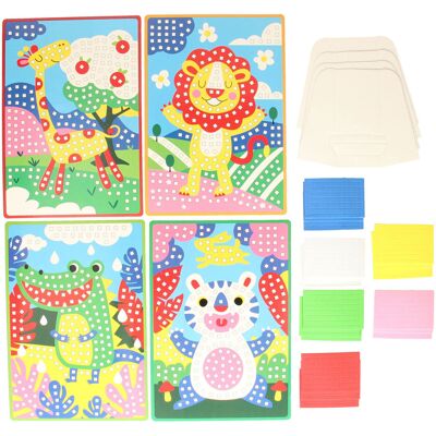 Mozaïek Collage Wilde Dieren Knutselset Geel Mozaïek Collage Wilde Dieren Knutselset Geel