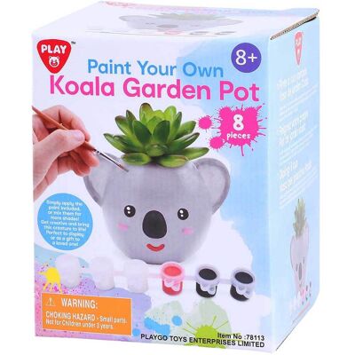 Playgo schilder je eigen koala bloempotje - 8dlg. Multi kleuren Playgo schilder je eigen koala bloempotje - 8dlg. Multi kleuren