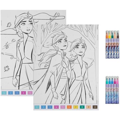Undercover Kleuren op nummer set frozen Blauw Undercover Kleuren op nummer set frozen Blauw