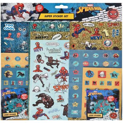 Undercover Super sticker set spiderman - 500+st. Multi kleuren Undercover Super sticker set spiderman - 500+st. Multi kleuren