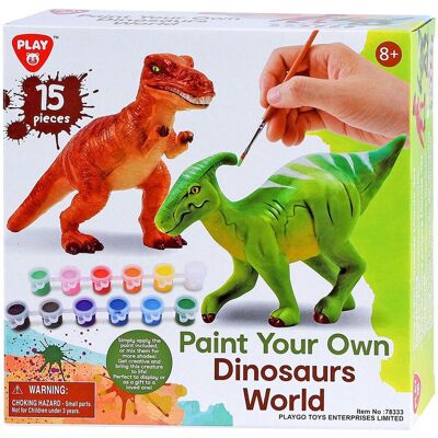 Play T-Rex Parasaurolophus Dinosaurie Verf Set - Speelgoed Play T-Rex Parasaurolophus Dinosaurie Verf Set - Speelgoed