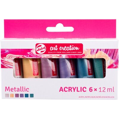 Talens Art Creation acrylverf set metallic 6 x 12 ml Multi Kleuren Talens Art Creation acrylverf set metallic 6 x 12 ml Multi Kleuren