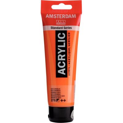 Amsterdam standard series acrylverf tube 120 ml azo-oranje 276 Amsterdam standard series acrylverf tube 120 ml azo-oranje 276