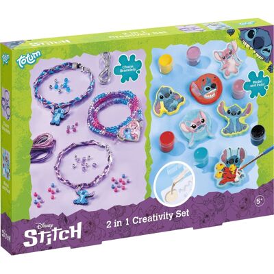 Totum 2in1 stitch armbanden maken en gips gieten knustelset multi kleuren Totum 2in1 stitch armbanden maken en gips gieten knustelset multi kleuren