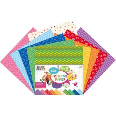 Creative Craft Group Origami Vouwpapier - 50 Vellen, 15x15cm - Veelkleurig Creative Craft Group Origami Vouwpapier - 50 Vellen, 15x15cm - Veelkleurig