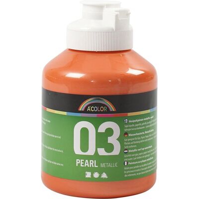 A-Color metallic acrylverf, oranje, 03- metallic, 500 ml A-Color metallic acrylverf, oranje, 03- metallic, 500 ml