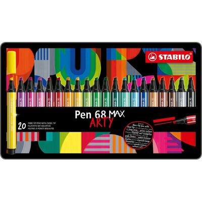 STABILO Pen 68 MAX Assortiment Kleuren - Viltstift voor creativiteit STABILO Pen 68 MAX Assortiment Kleuren - Viltstift voor creativiteit