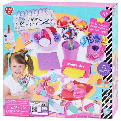 Playgo knutselset papieren bloemen maken - 79dlg. Multi kleuren Playgo knutselset papieren bloemen maken - 79dlg. Multi kleuren