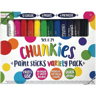 Crayola - Chunkies Paint Sticks - Veelkleurig - 24 stuks Crayola - Chunkies Paint Sticks - Veelkleurig - 24 stuks