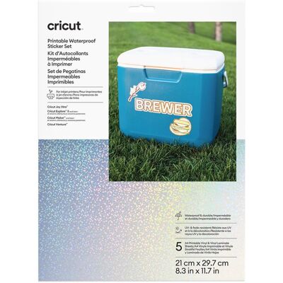 CRICUT ™ printbare waterbestendige holografische stickerset - a4 (5 stuks) CRICUT ™ printbare waterbestendige holografische stickerset - a4 (5 stuks)