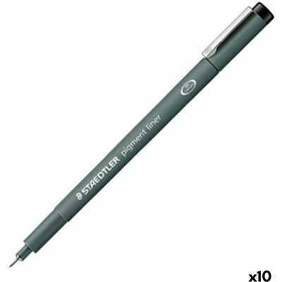STAEDTLER - artist series - pigment liner - fineliner - zwart - 0.4 mm - 10 stuks STAEDTLER - artist series - pigment liner - fineliner - zwart - 0.4 mm - 10 stuks