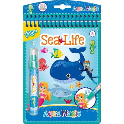 Totum waterkleurboek sea life - 5 pagina's - herbruikbaar - met hervulbare waterpen - aqua magic - 16 x 21 cm - speelgoed kinderen - knutselen - voor meisjes en jongens - vanaf 2 jaar multi kleuren Totum waterkleurboek sea life - 5 pagina's - herbruikbaar - met hervulbare waterpen - aqua magic - 16 x 21 cm - speelgoed kinderen - knutselen - voor meisjes en jongens - vanaf 2 jaar multi kleuren