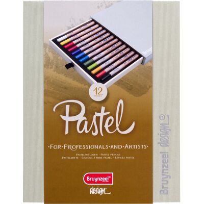 BRUYNZEEL design pastelpotlood box 12 kleuren BRUYNZEEL design pastelpotlood box 12 kleuren