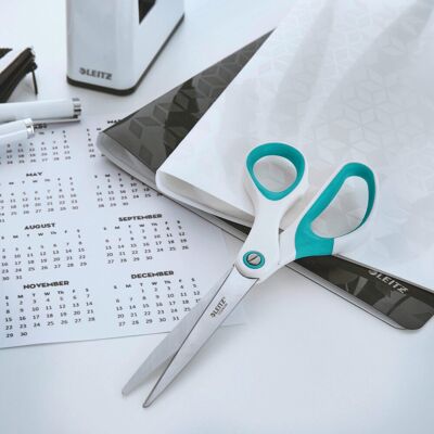 Leitz wow titanium roestvrijstalen schaar - ijsblauw Leitz wow titanium roestvrijstalen schaar - ijsblauw