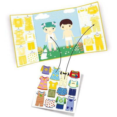 Djeco stickers kleding - herbruikbare stickers voor peuters. Djeco stickers kleding - herbruikbare stickers voor peuters.